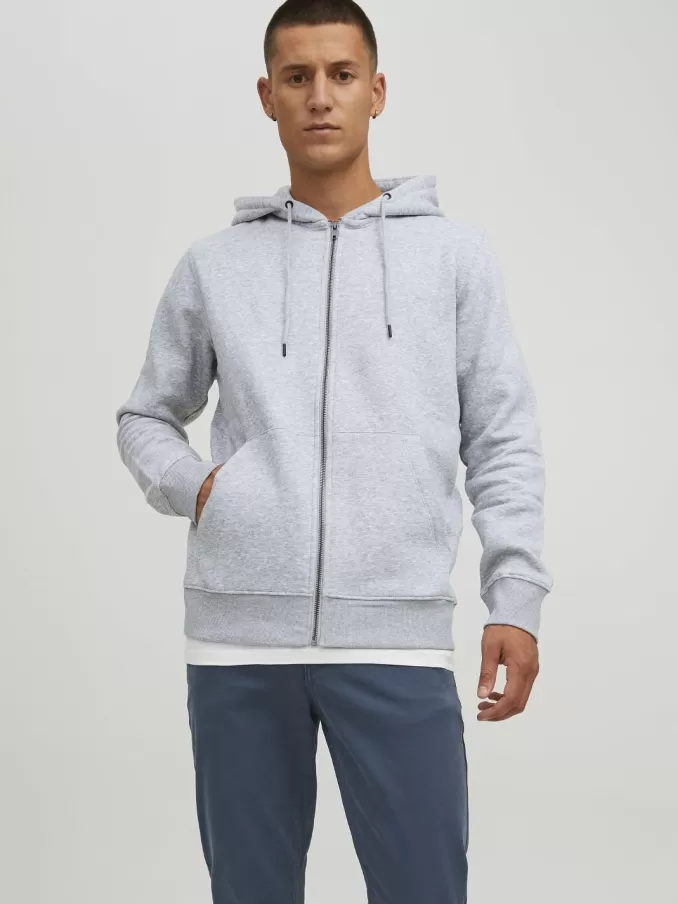 Plain Zip Hoodie-Jack & Jones Hot