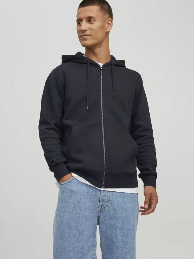 Plain Zip Hoodie-Jack & Jones Flash Sale