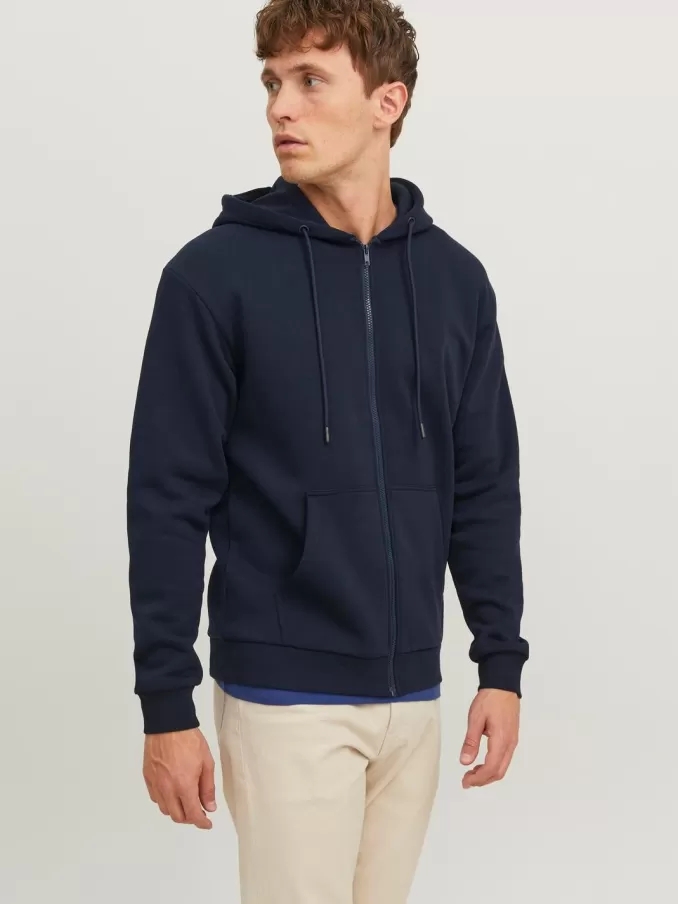 Plain Zip Hoodie-Jack & Jones Hot