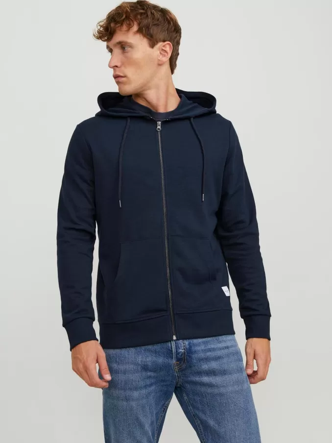 Plain Zip Hoodie-Jack & Jones Shop