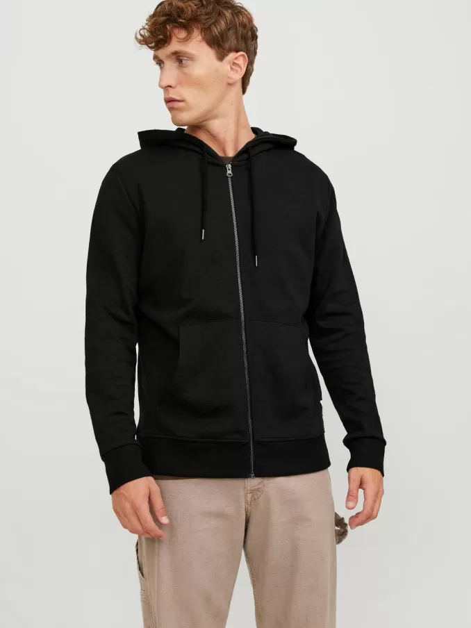 Plain Zip Hoodie-Jack & Jones Cheap