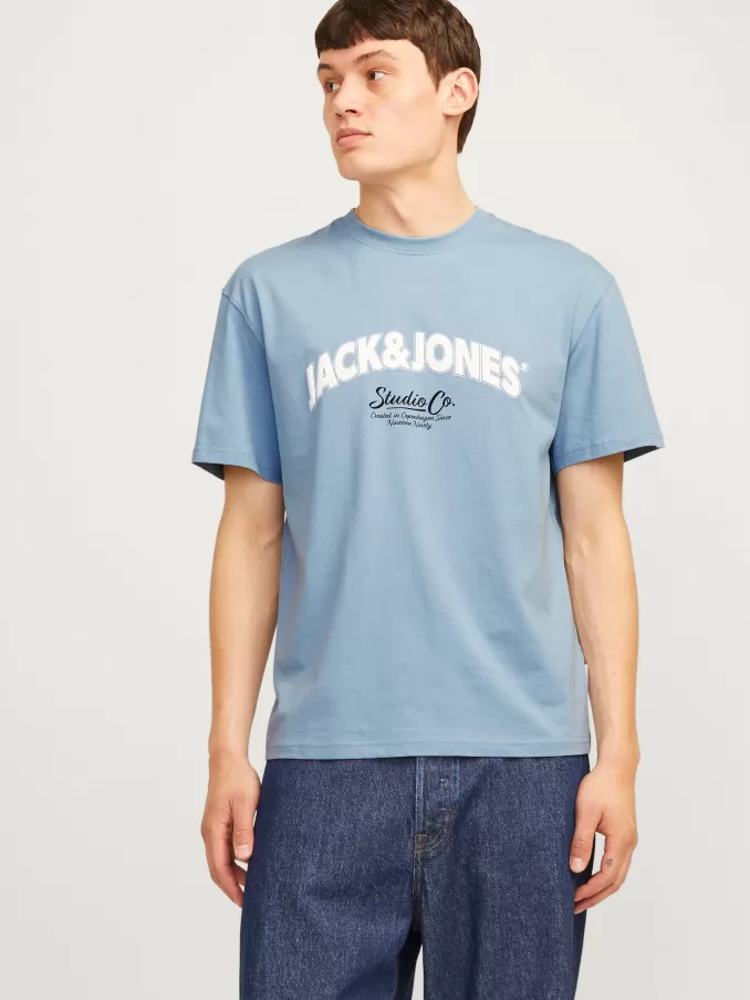 Printed Crew neck T-shirt-Jack & Jones Clearance