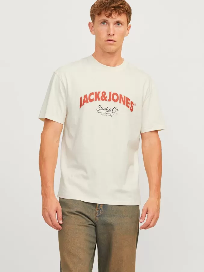 Printed Crew neck T-shirt-Jack & Jones New