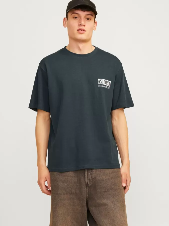 Printed Crew neck T-shirt-Jack & Jones Store