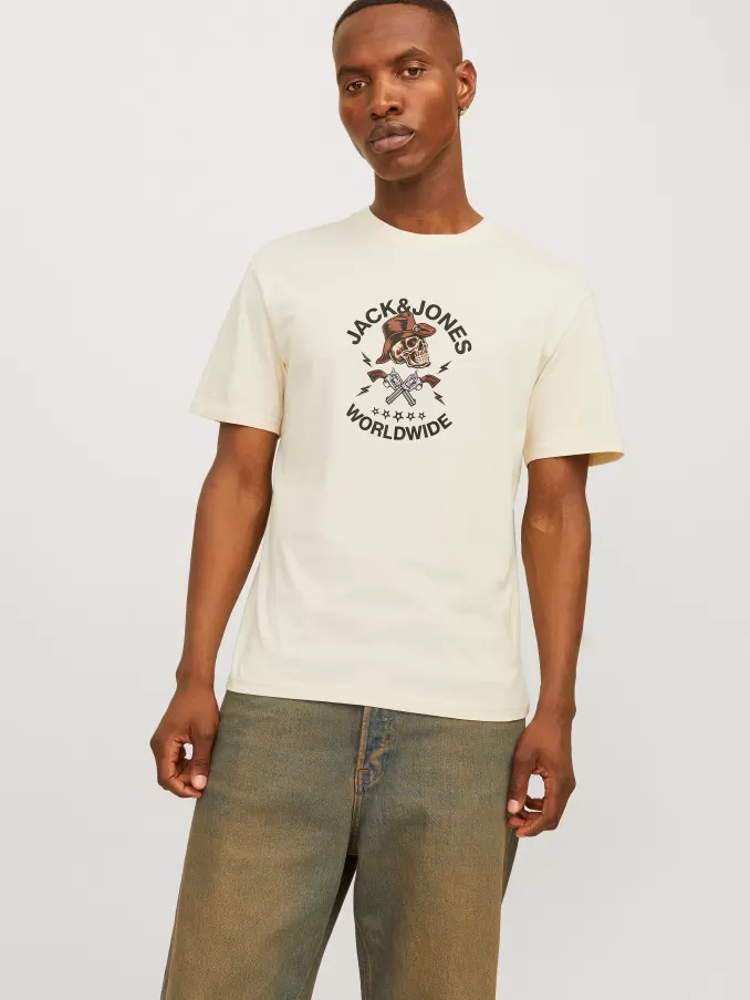 Printed Crew neck T-shirt-Jack & Jones Discount