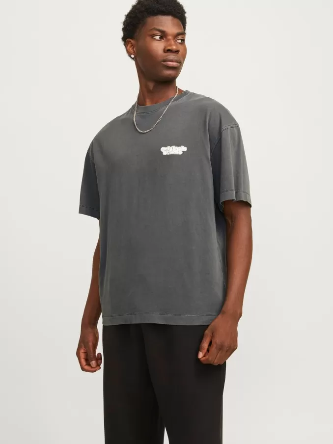 Printed Crew neck T-shirt-Jack & Jones Flash Sale