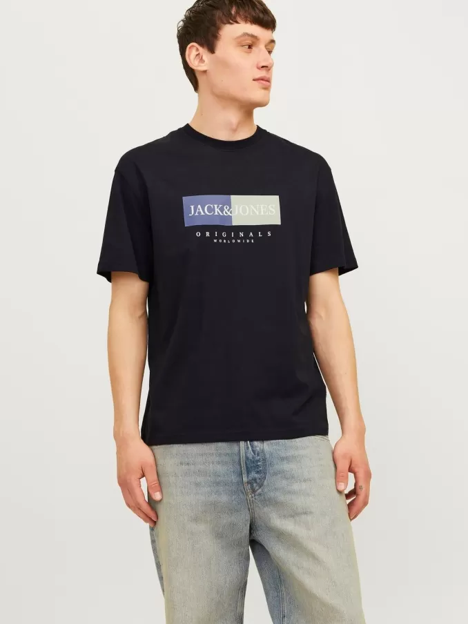 Printed Crew neck T-shirt-Jack & Jones Online