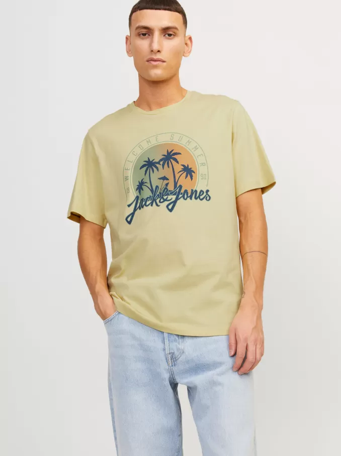 Printed Crew neck T-shirt-Jack & Jones Discount