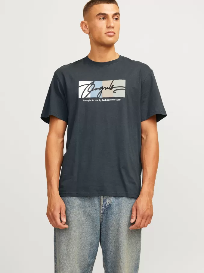 Printed Crew neck T-shirt-Jack & Jones Cheap