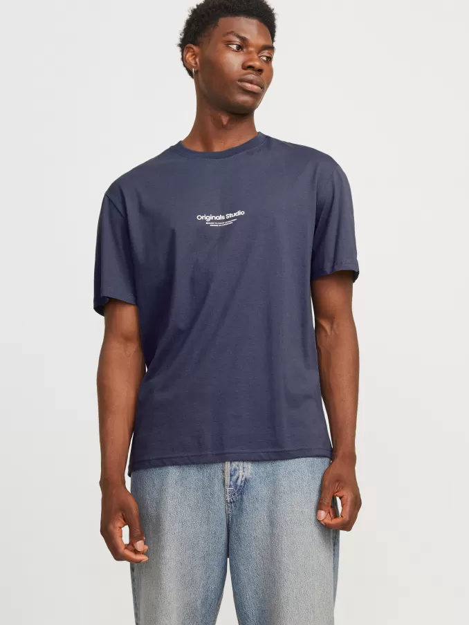 Printed Crew neck T-shirt-Jack & Jones Online