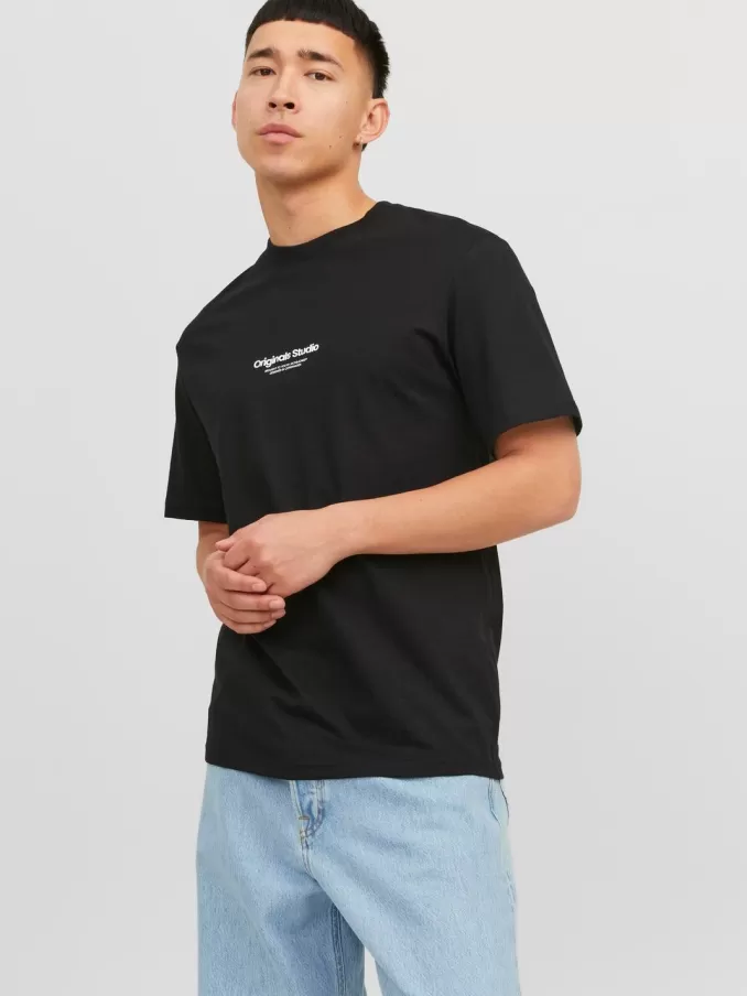 Printed Crew neck T-shirt-Jack & Jones Fashion