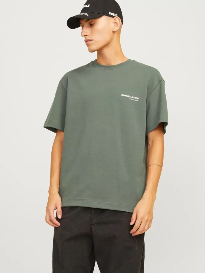 Printed Crew neck T-shirt-Jack & Jones New