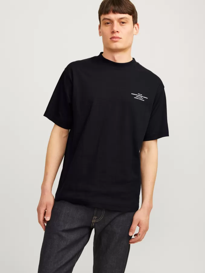 Printed Crew neck T-shirt-Jack & Jones Flash Sale