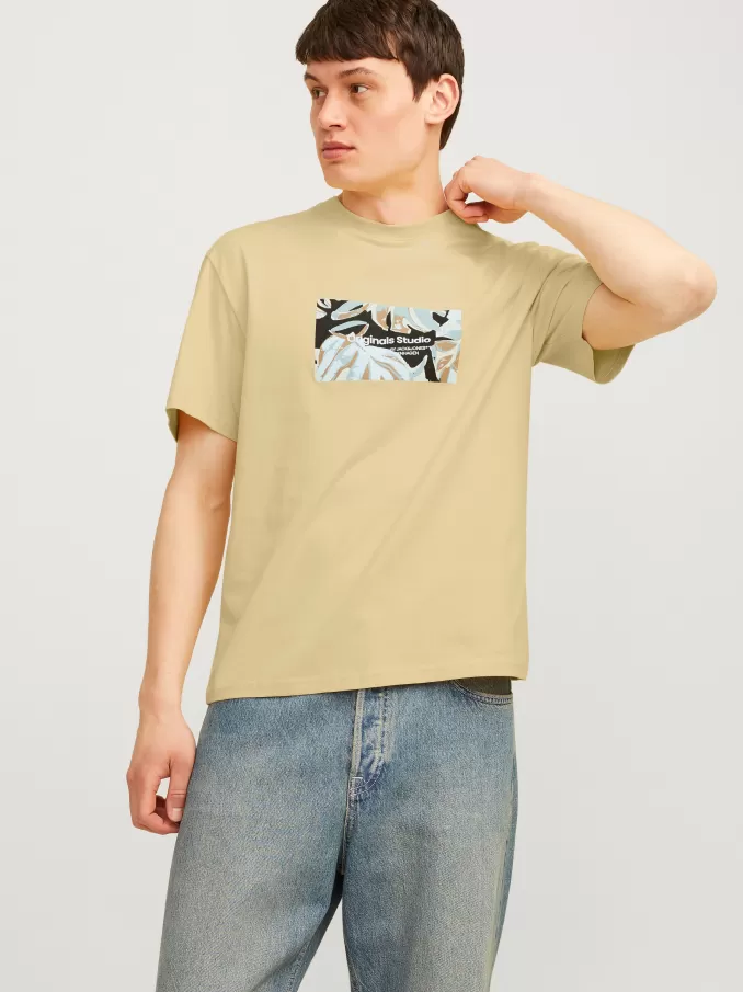 Printed Crew neck T-shirt-Jack & Jones Online