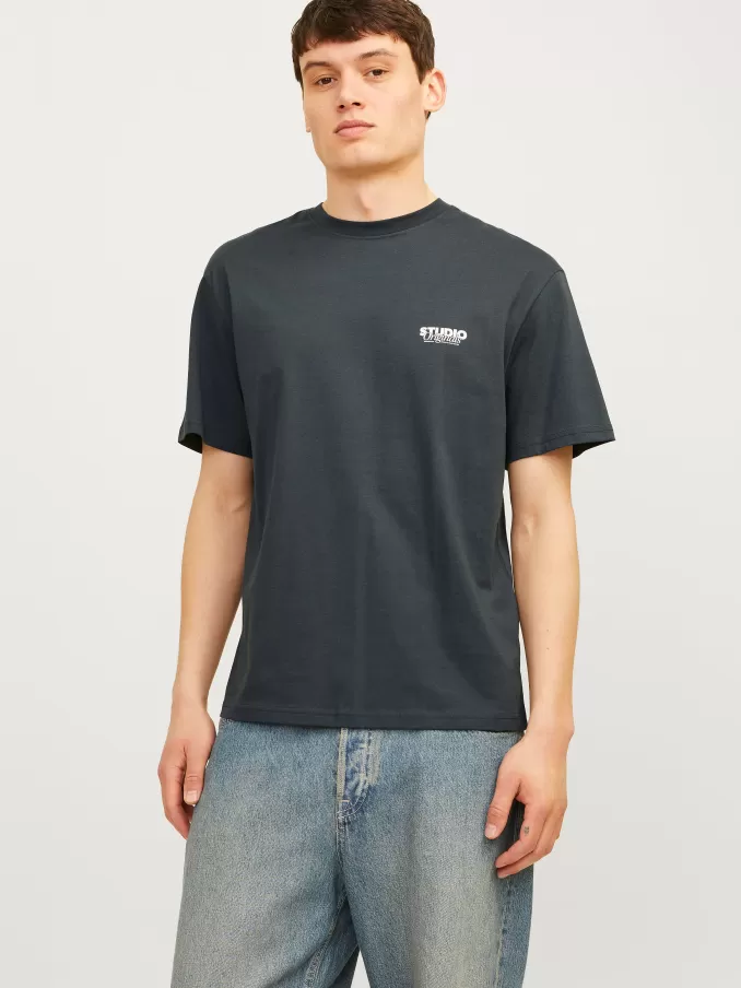 Printed Crew neck T-shirt-Jack & Jones Online