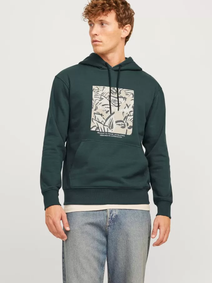 Printed Hoodie-Jack & Jones Cheap