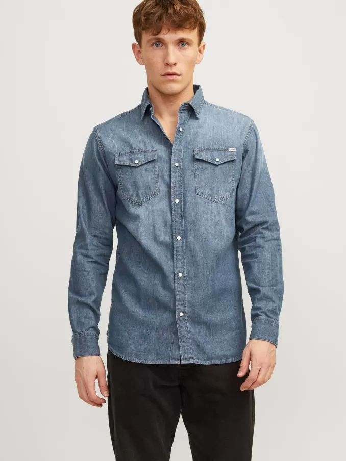 Slim Fit Denim Shirt-Jack & Jones Discount