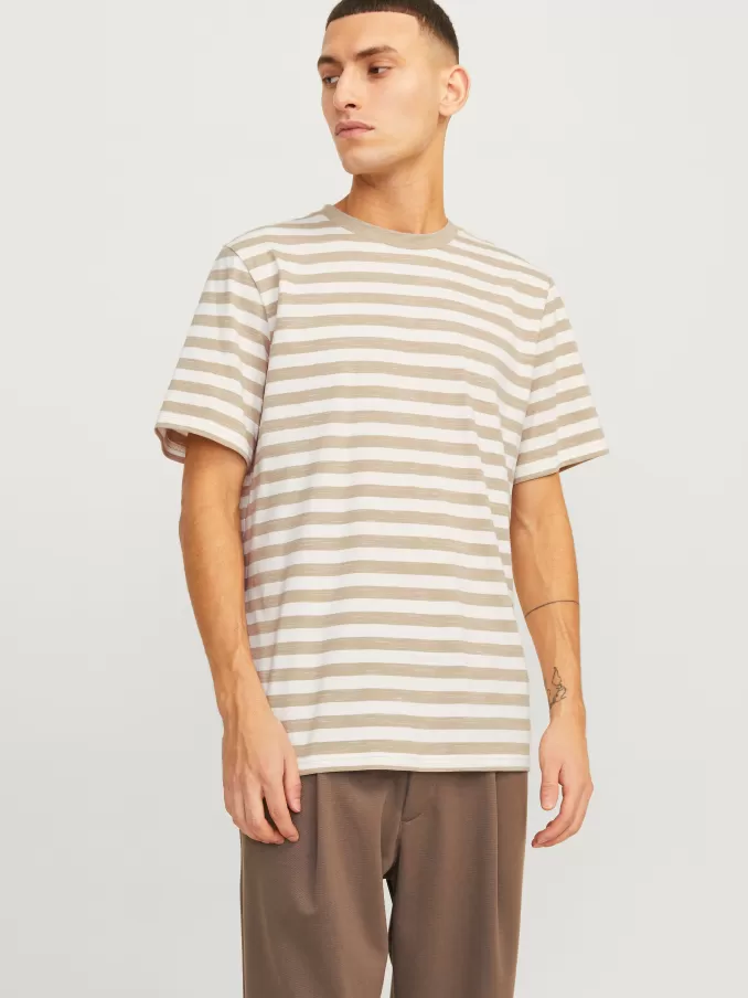 Striped Crew neck T-shirt-Jack & Jones Cheap