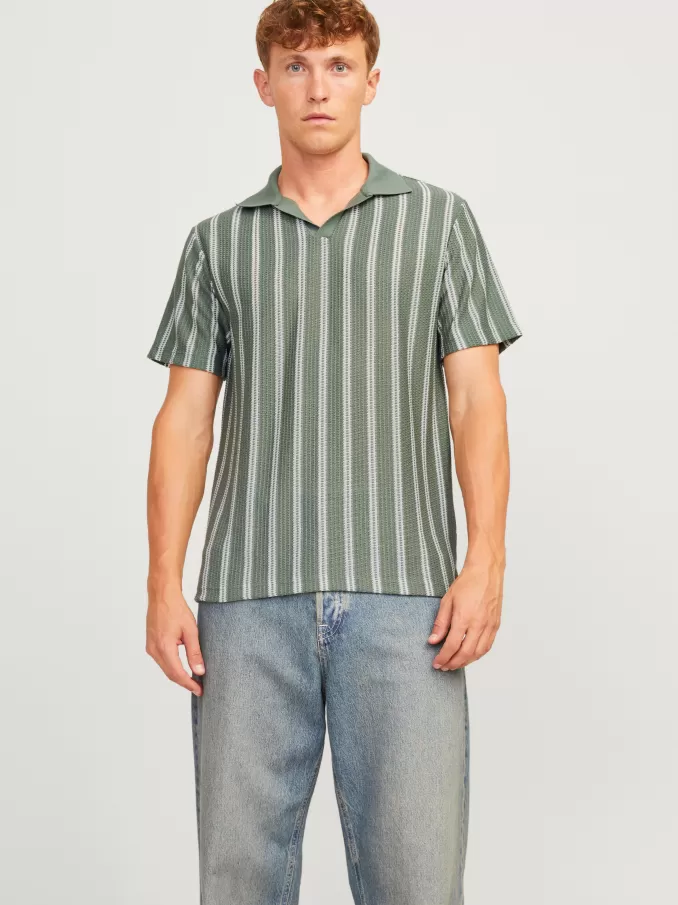 Striped Resort Collar Polo-Jack & Jones Store