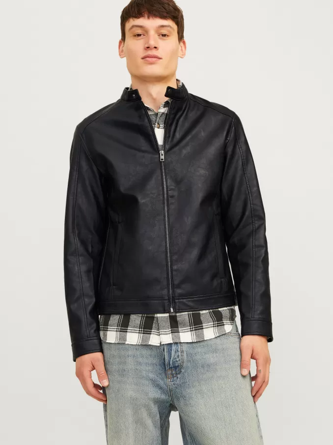 Synthetic leather jacket-Jack & Jones Hot