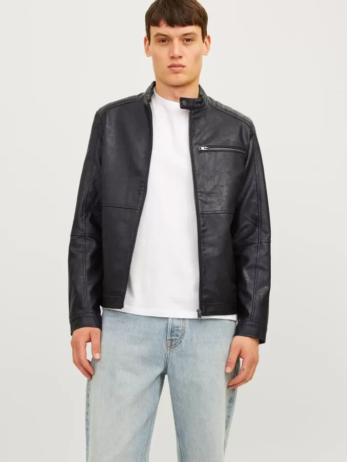 Synthetic leather jacket-Jack & Jones Shop