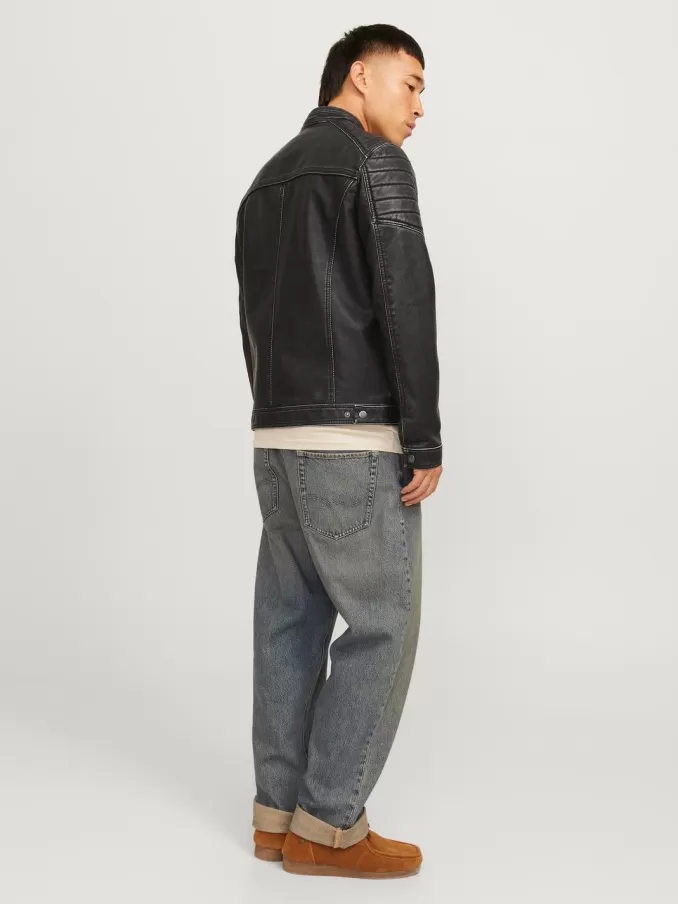 Synthetic leather jacket-Jack & Jones Cheap