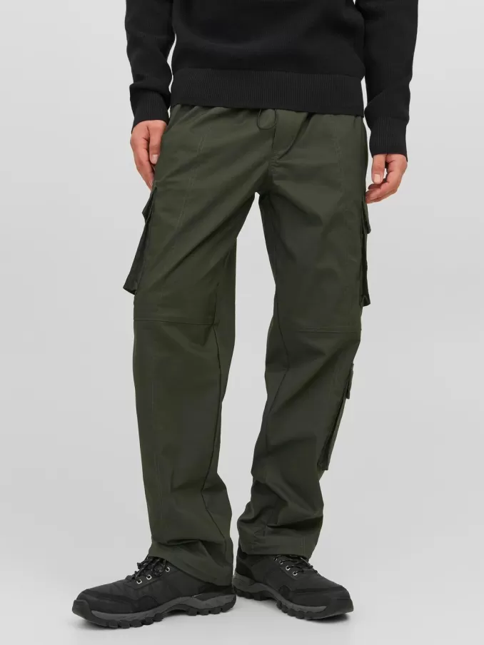 Wide Fit Cargo trousers-Jack & Jones New