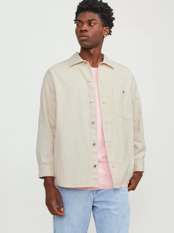 Wide Fit Denim Shirt-Jack & Jones Fashion