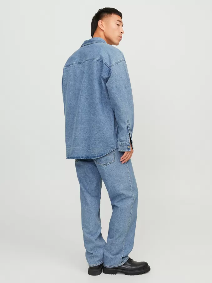 Wide Fit Denim Shirt-Jack & Jones Outlet