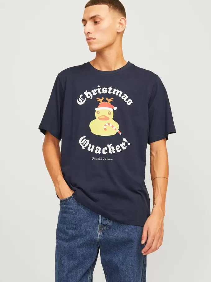 X-mas Crew neck T-shirt-Jack & Jones Clearance