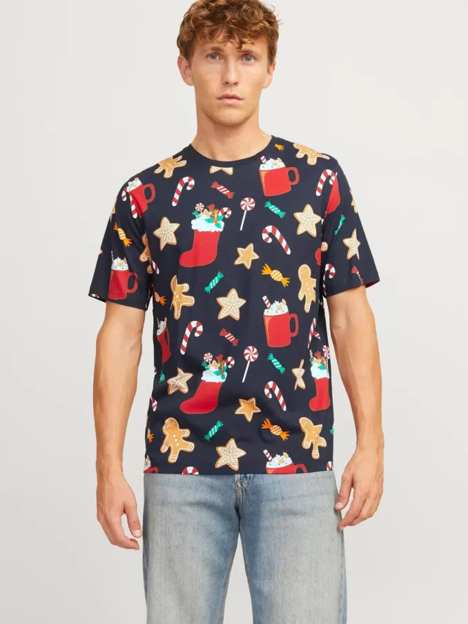 X-mas Crew neck T-shirt-Jack & Jones Flash Sale